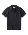 The Valencia Sweater Polo in Heather Coal Rib