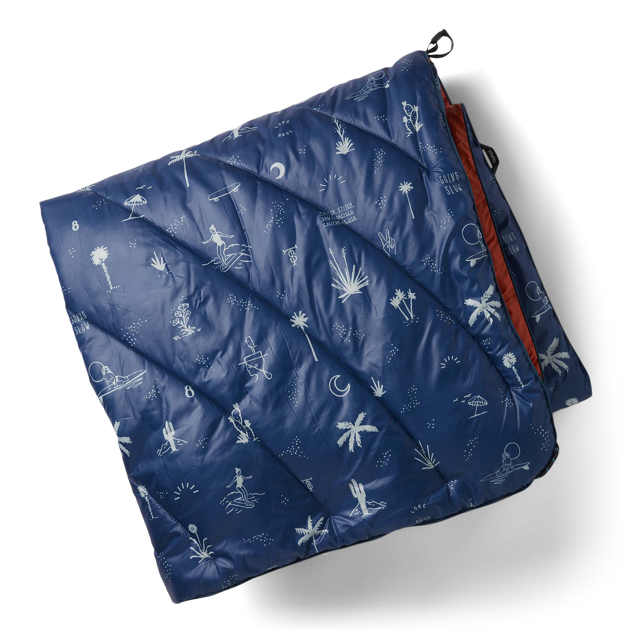 The Original Puffy Blanket in Navy Aloha