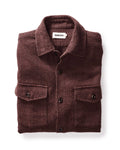 The Point Shirt in Burgundy Linen Tweed