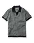 The Valencia Sweater Polo in Coal Scallop