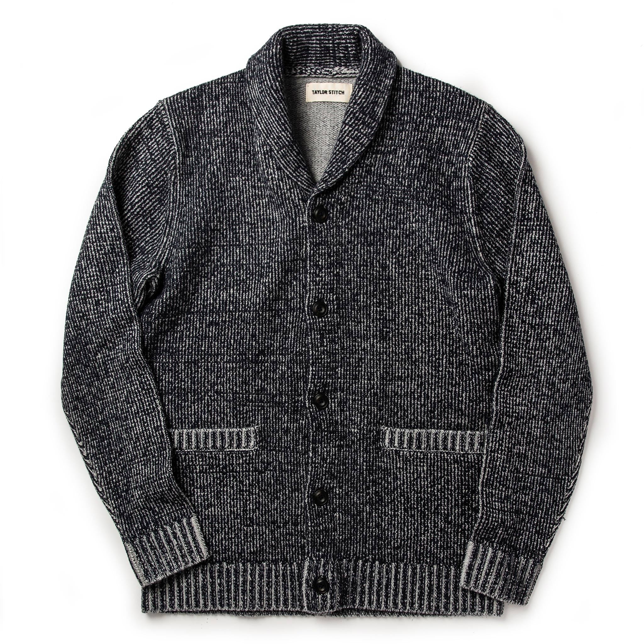 The Crawford Sweater in Marled Navy