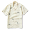 The Short Sleeve Davis Shirt in Embroidered Natural