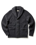 The Fisherman Shawl Cardigan in Heather Coal Merino