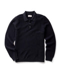 The Newton Sweater Polo in Midnight Merino
