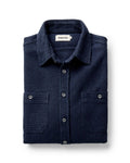 The Utility Shirt in Rinsed Indigo Sashiko