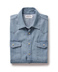 The Glacier Shirt in Washed Indigo Selvedge Denim
