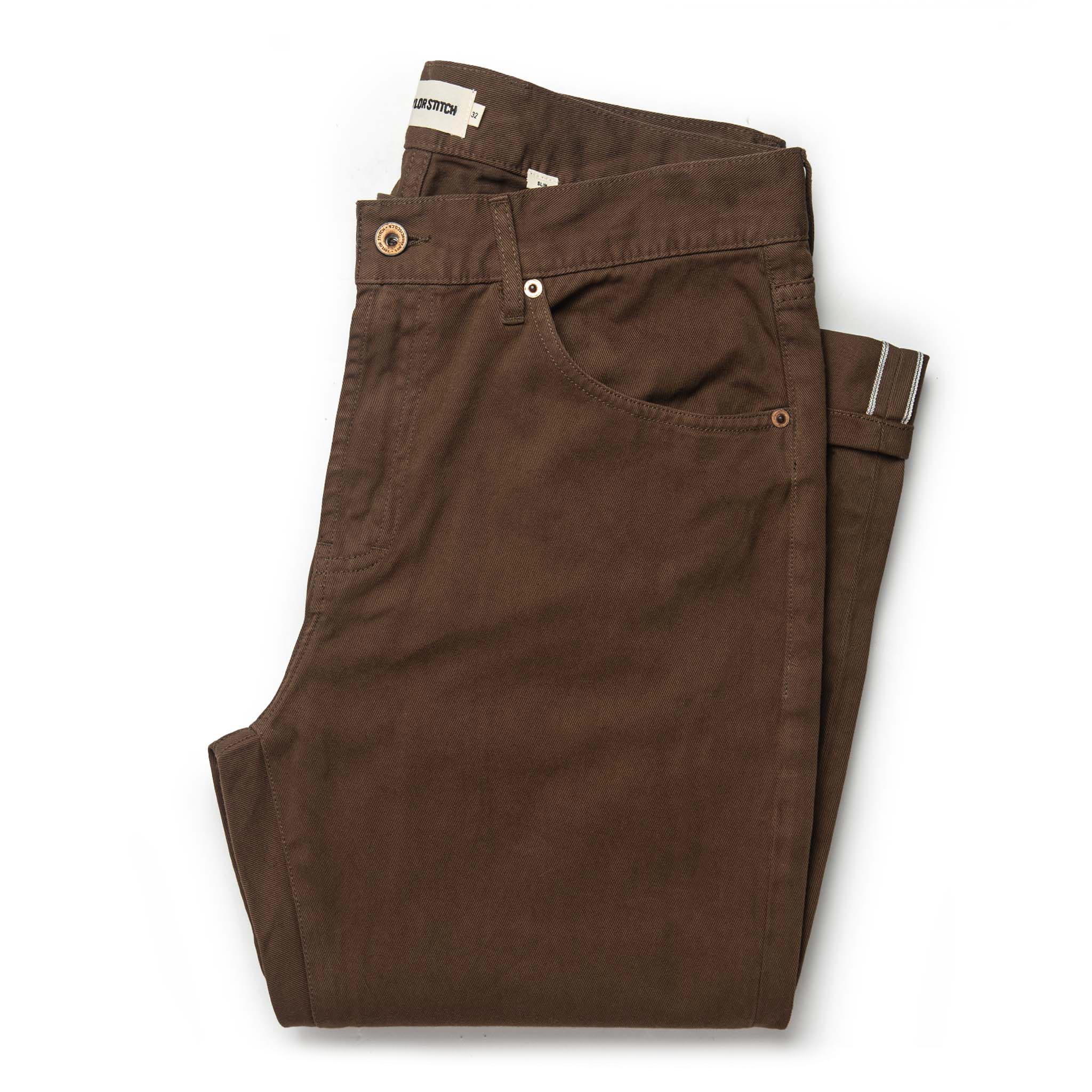 The Slim All Day Pant in Espresso Selvage