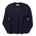 The Weekend Crewneck in Navy Boiled Wool