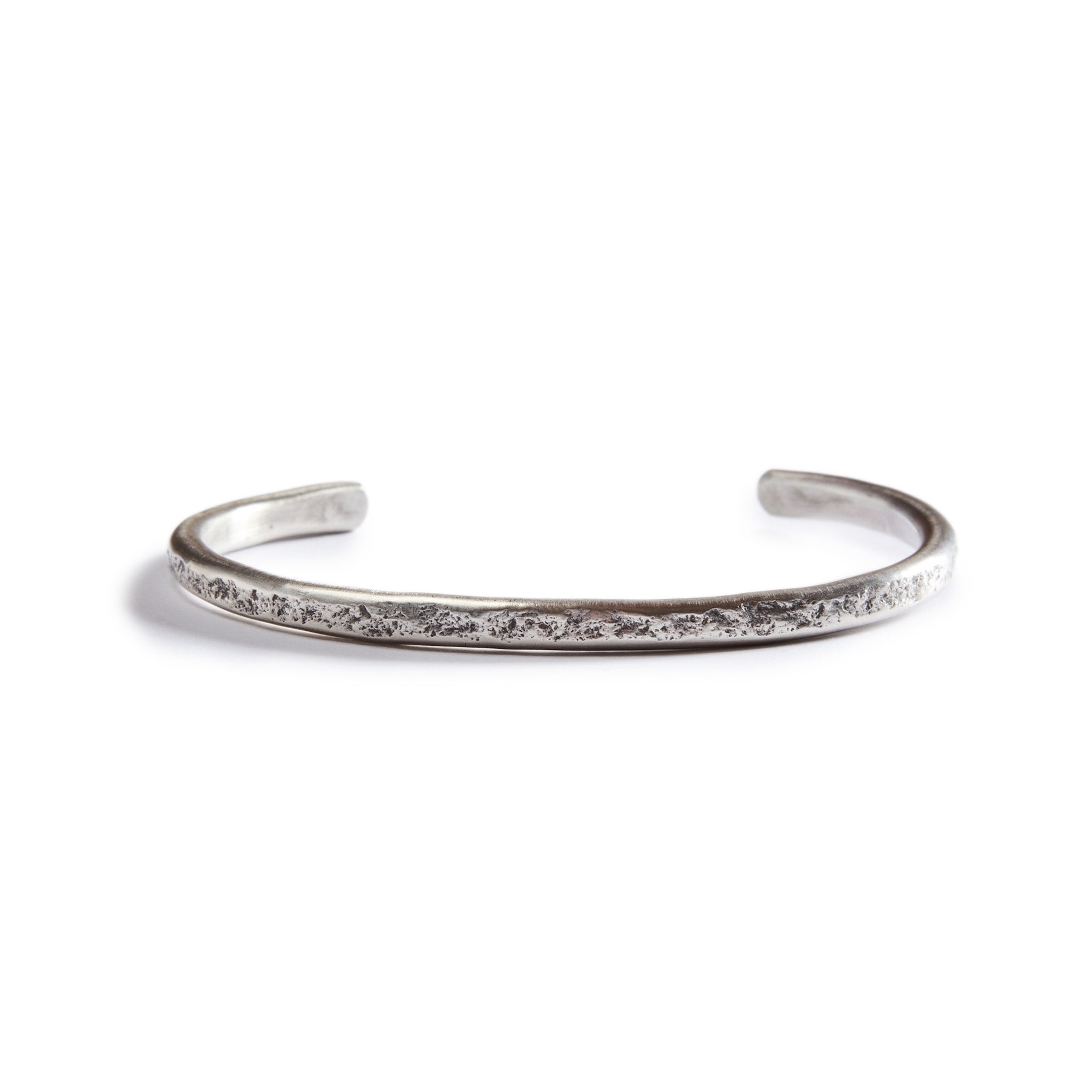 The Hammered Cuff in Silver