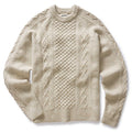 The Orr Sweater in Marled Oat Merino