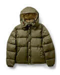 The Down Sweater in Olive Waxed Ripstop