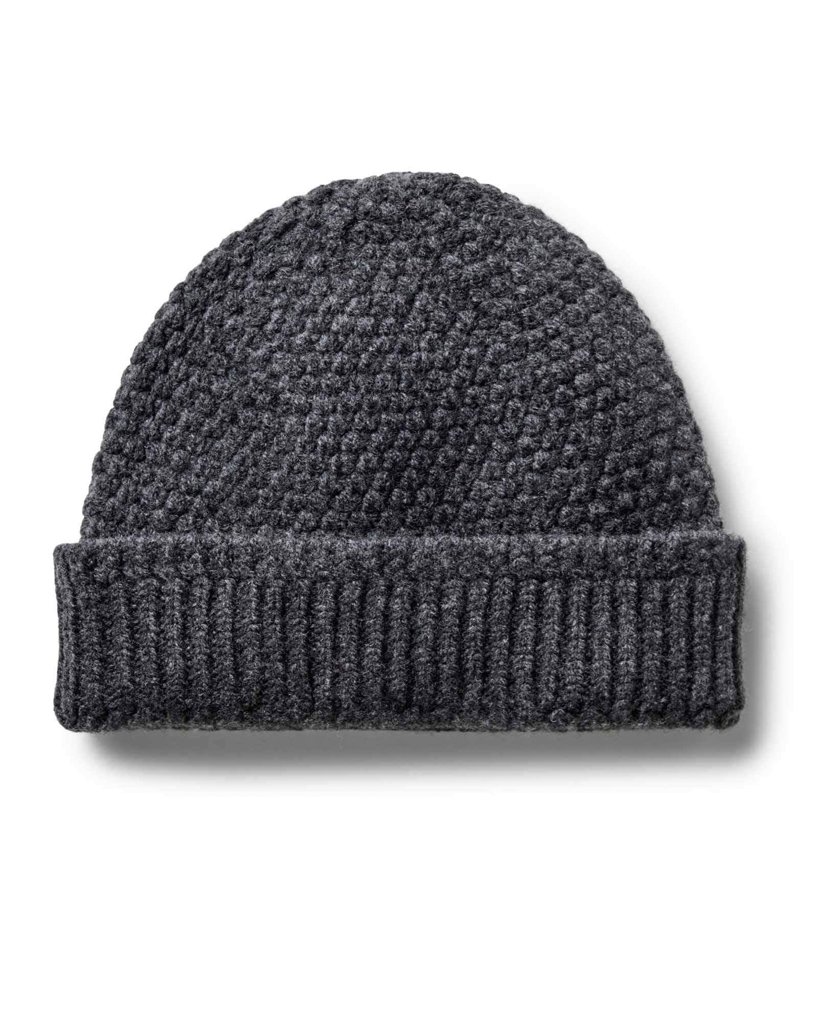 The Fisherman Beanie in Heather Coal