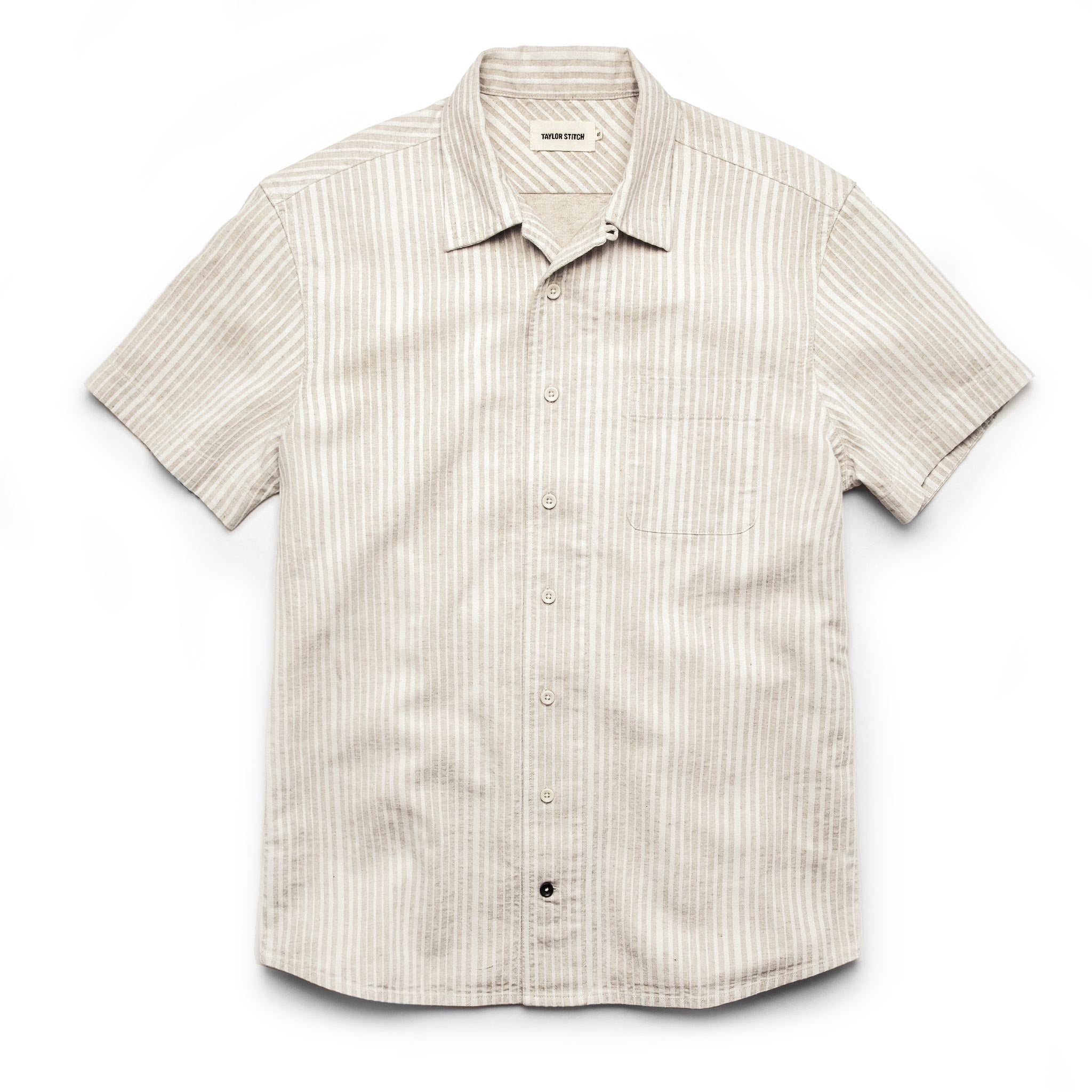 The Short Sleeve Hawthorne in Natural Stripe