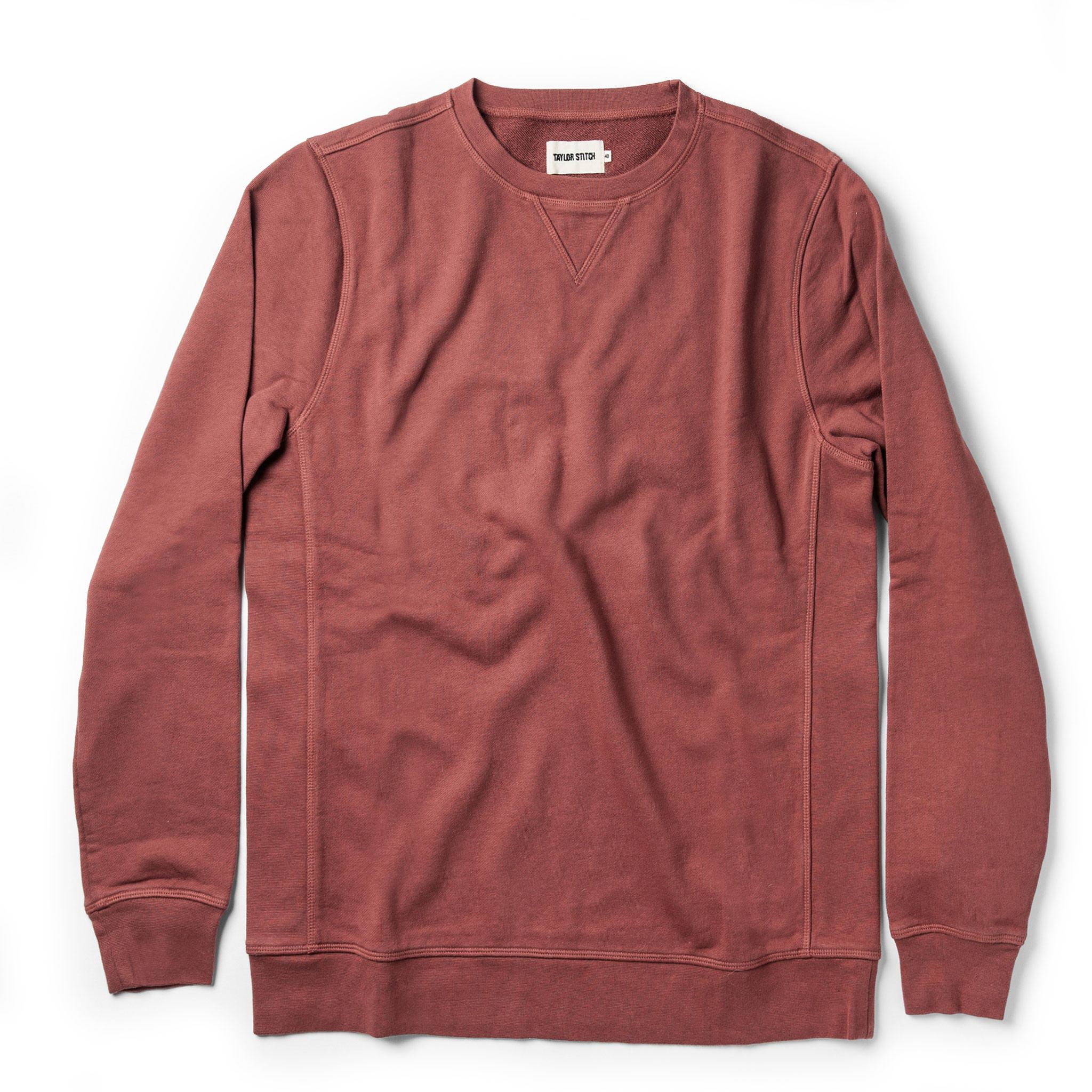 The Crewneck in Brick Red Terry