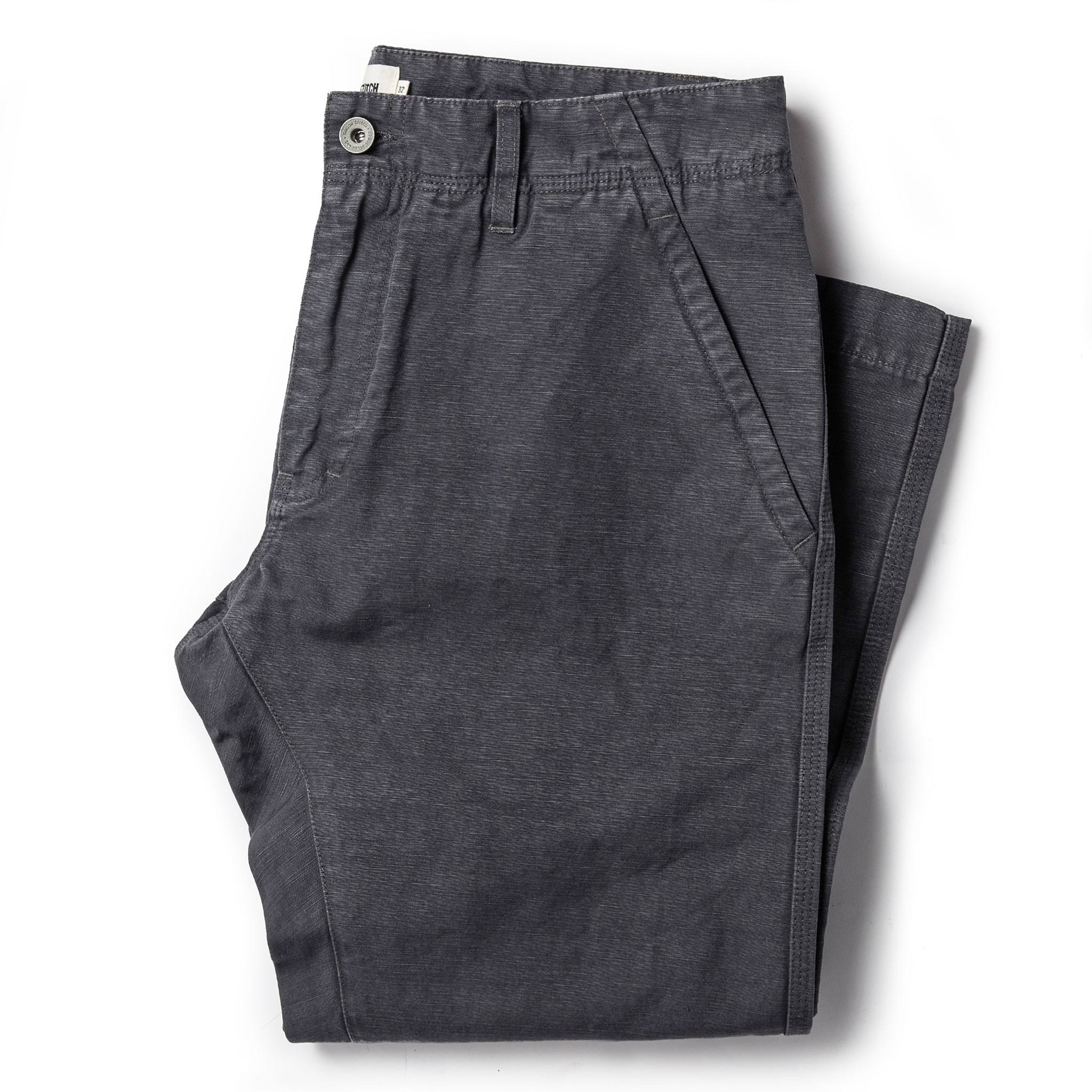 The Morse Pant in Charcoal Slub Linen