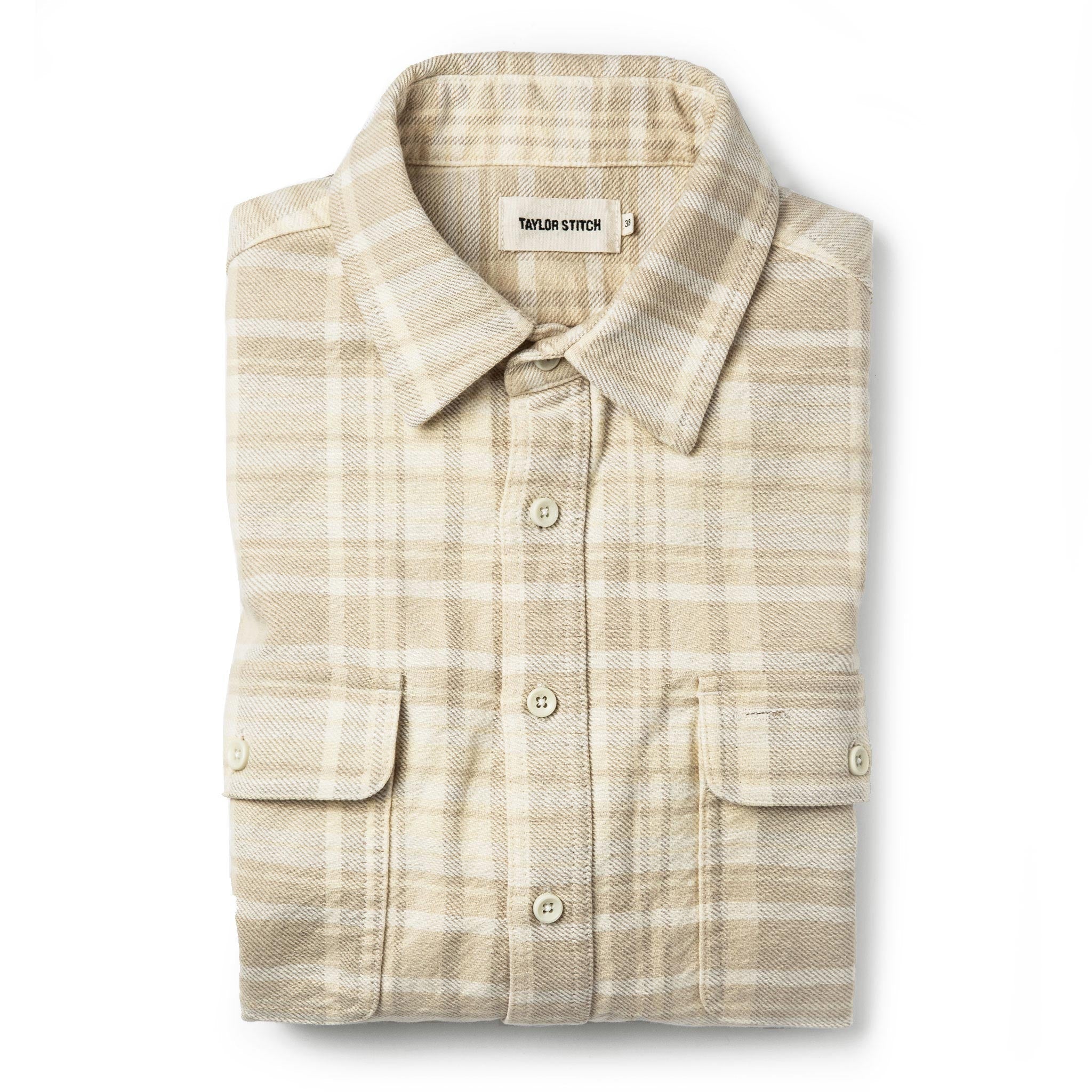 The Ledge Shirt in Sand Plaid