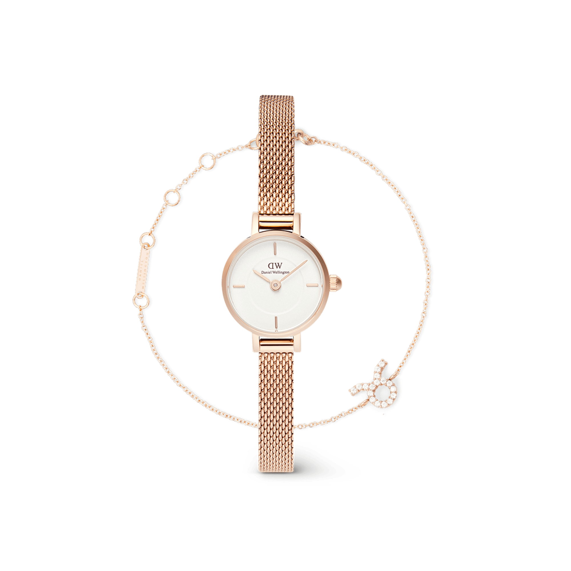 Petite Mini & Zodiac Bracelet Rose Gold Set