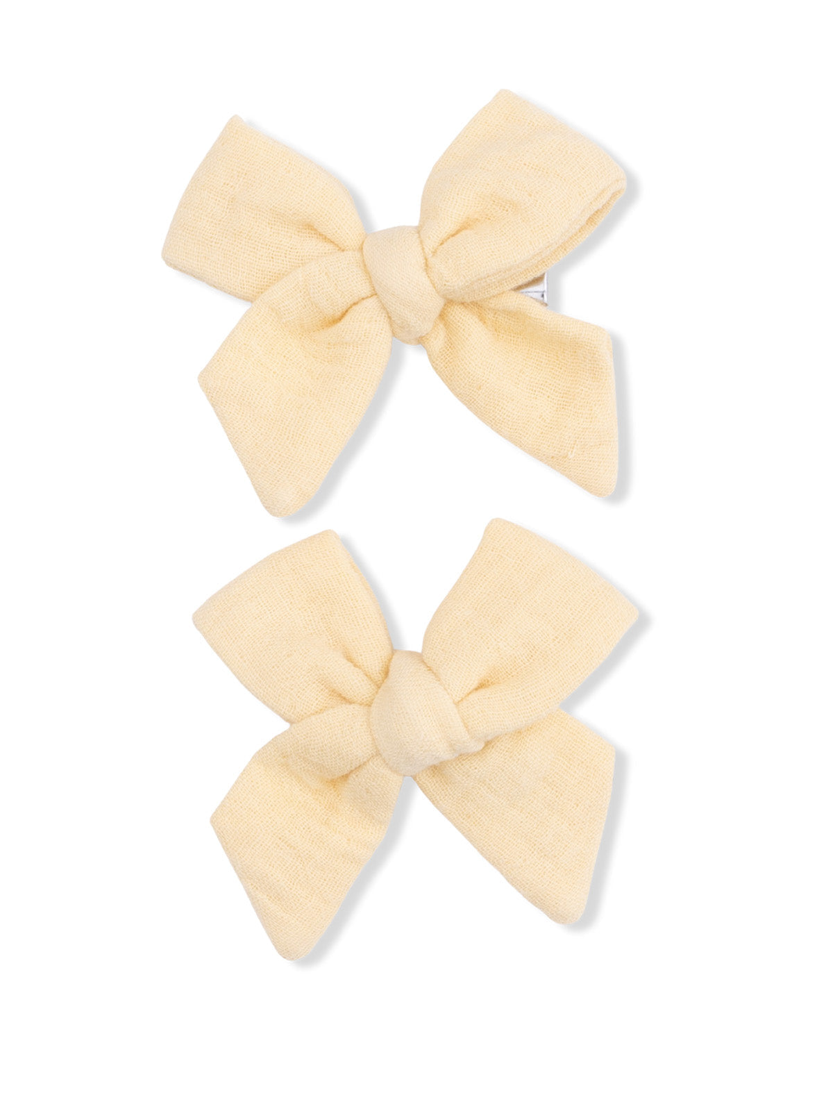 2-Pack Hair Bows w/Clips, Italian Straw