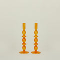 Bubble Candle Holder, Set of 2 - Orange