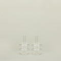 Disk Candle Holder, Set of 2 - Clear