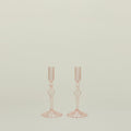 Pleated Candle Holder, Set of 2 - Pink
