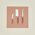 Jean Dubost Cheese Knives, Set of 3 - Red