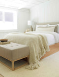 Laurel Stonewashed Linen Lumbar Pillow by Pom Pom at Home