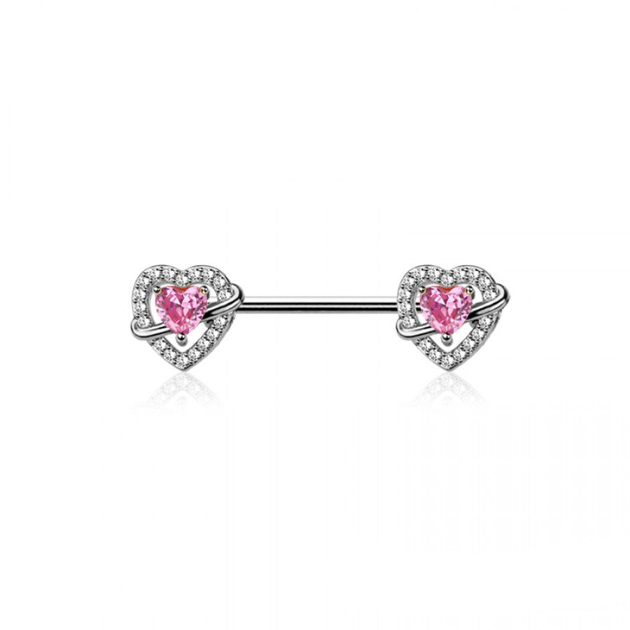 Stellar Heart Nipple Barbell 14g
