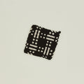 Dots + Dashes Handwoven Pot Holder - Black/Flax
