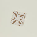 Dots + Dashes Handwoven Pot Holder - Flax/White