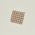 Parquet Handwoven Pot Holder - Flax/White