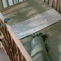 Little Dutch Jacquard Cot blanket - Sage