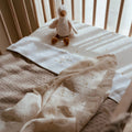 Little Dutch Knitted Cot blanket - Soft Beige