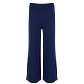 women's navy wide leg knit pant
