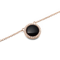 Audrey Necklace Black Agathe Rose Gold