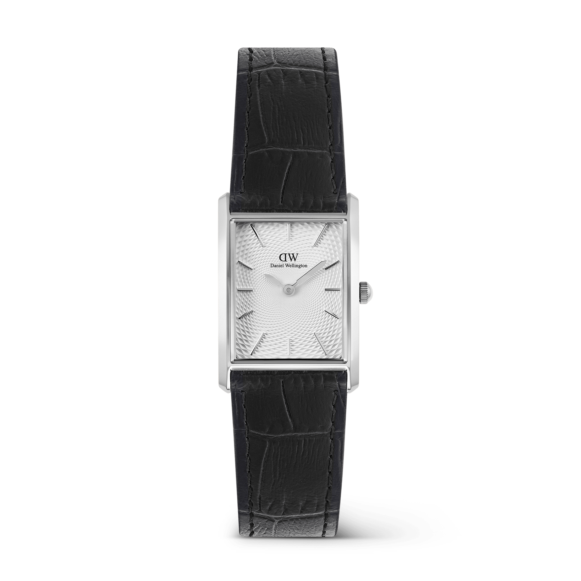 Bound Black Crocodile Guilloché Silver
