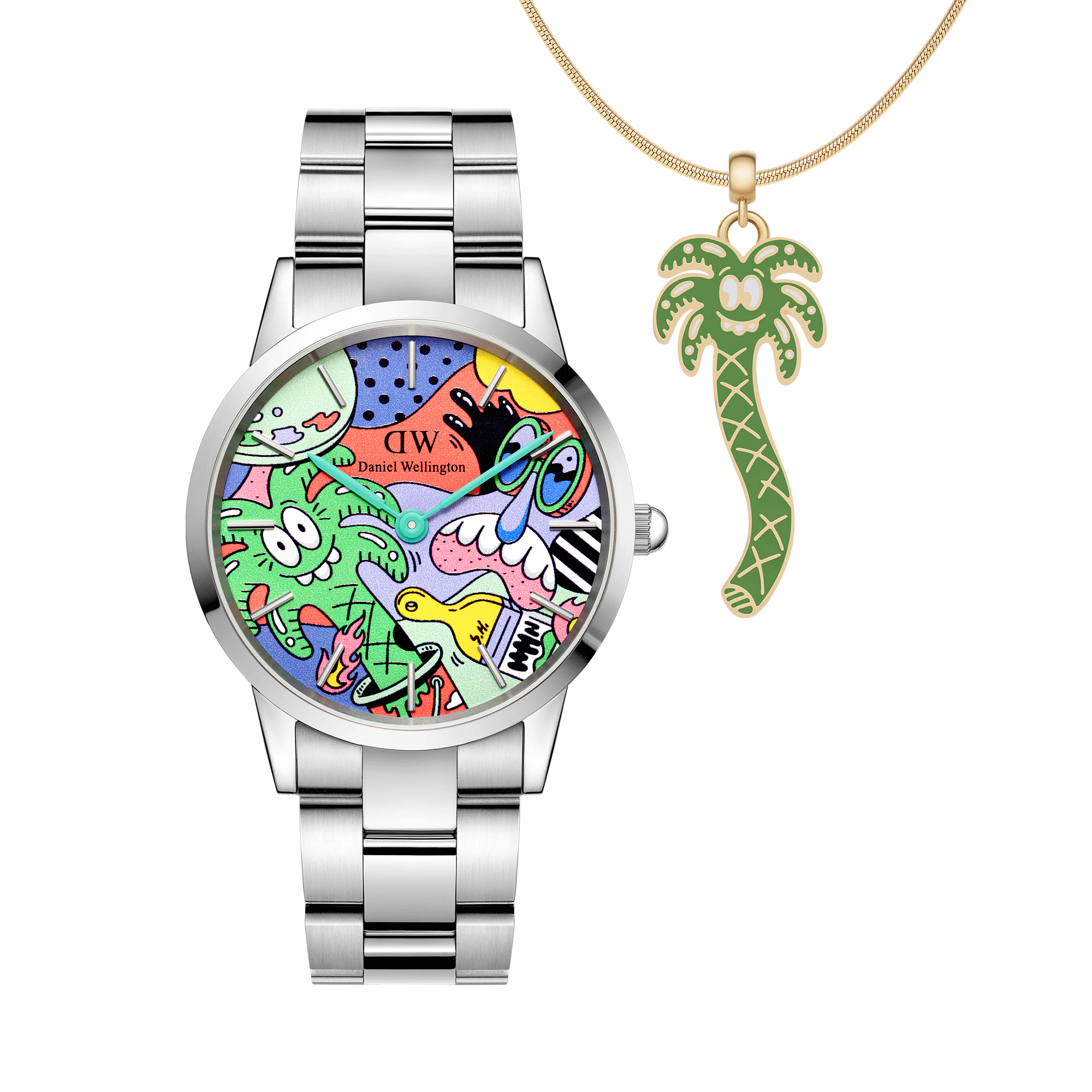 Steven Harrington x DW SET: Iconic Link Multicolor & Palm Tree Charm
