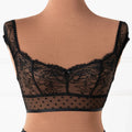 Lacy Off-The-Shoulder Bralette - Black