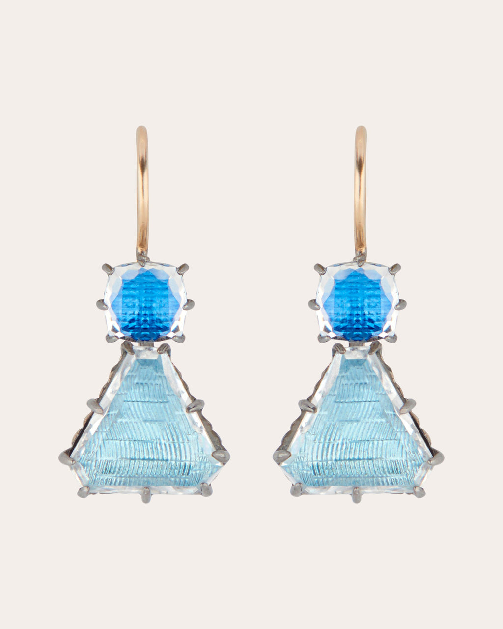 Caterina Geometric One-Drop Earrings