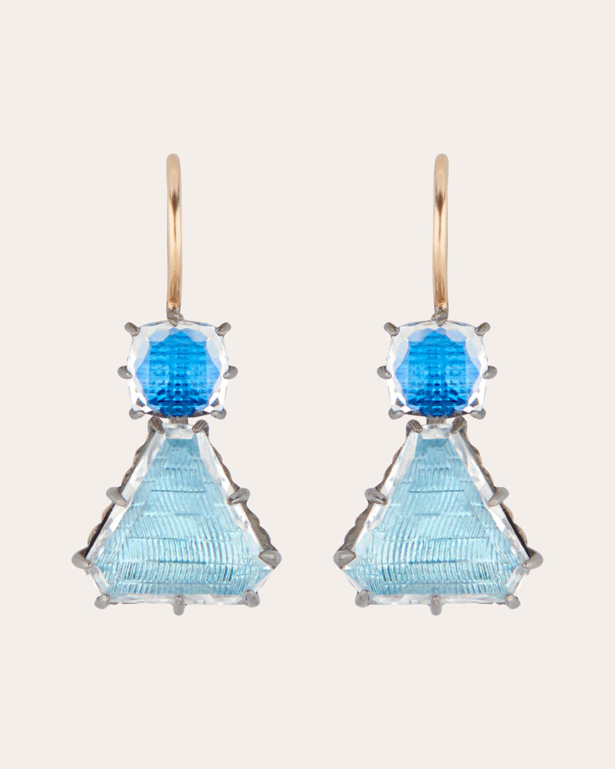 Caterina Geometric One-Drop Earrings