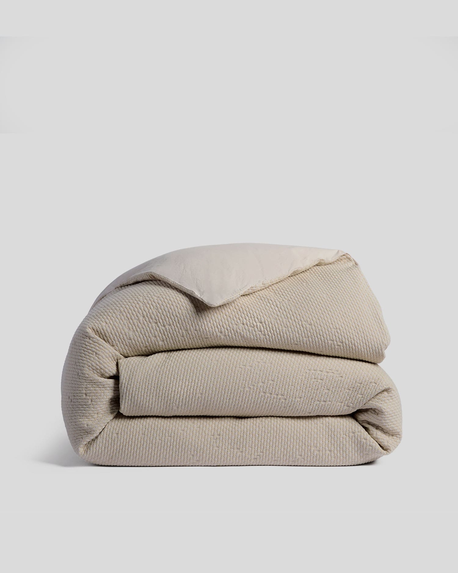 Lattice Cotton Duvet Cover (Bone)