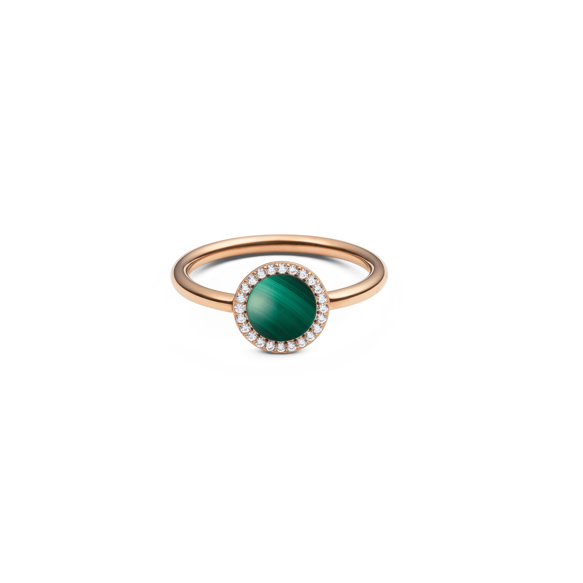 Audrey Ring Malachite Rose Gold
