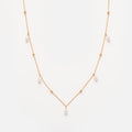 Solid Gold Pearl Droplet Necklace