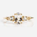 Solid Gold 2025 April Capsule Classic White Topaz Statement Ring