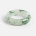 Koi Mottled Green Jade Ring