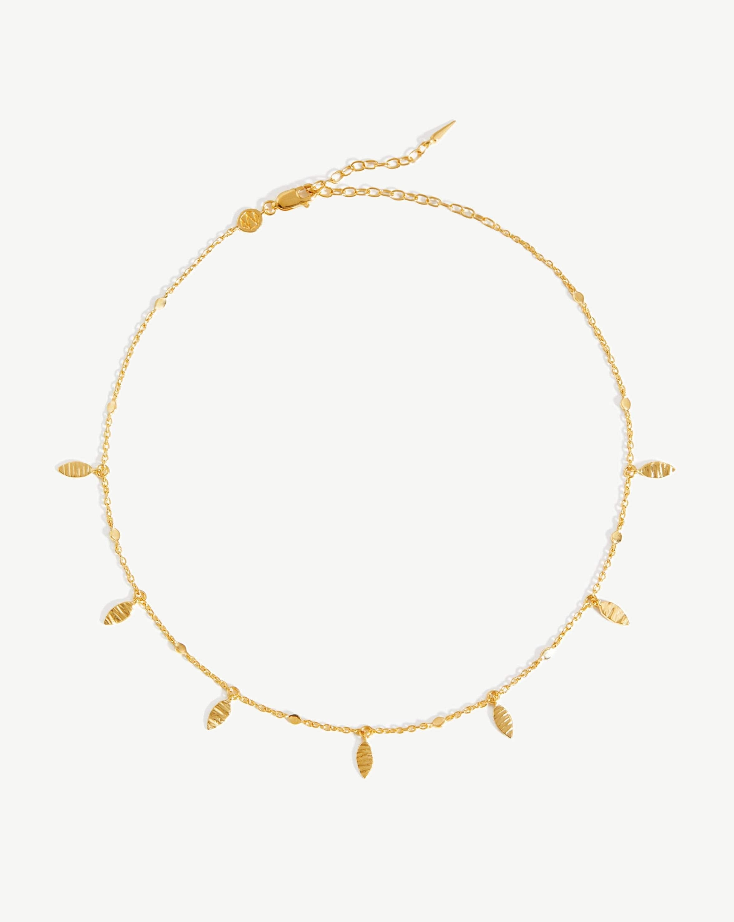 Leaf Charm Choker | 18ct Gold Vermeil