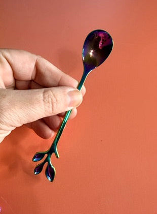Leafy Metal glitter or powder non-static scooping spoon