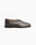 Piped Crepe Slipper in Dark Brown