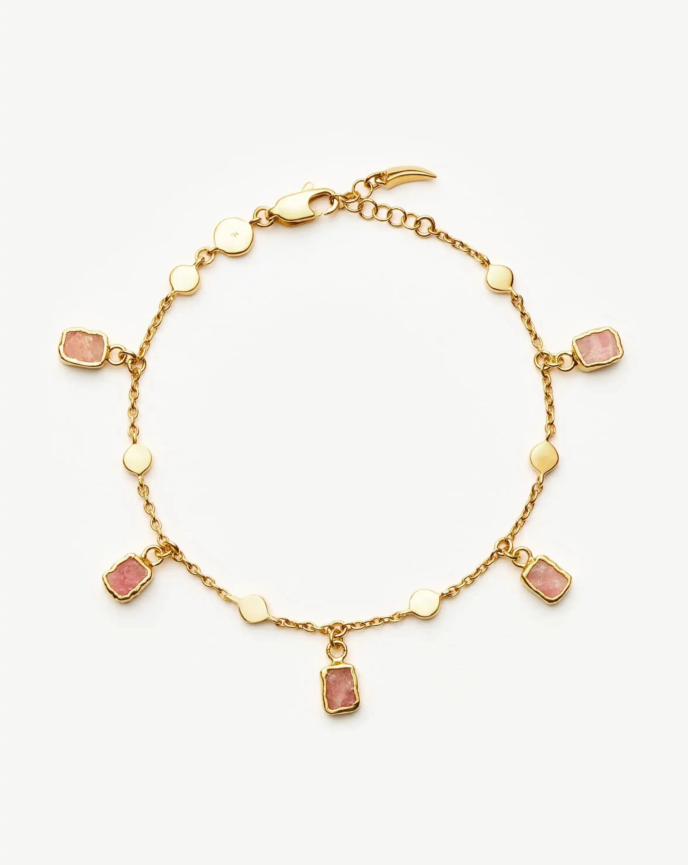 Lena Charm Bracelet | 18ct Gold Plated/Rhodochrosite