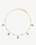 Lena Charm Choker | 18ct Gold Plated/Turquoise